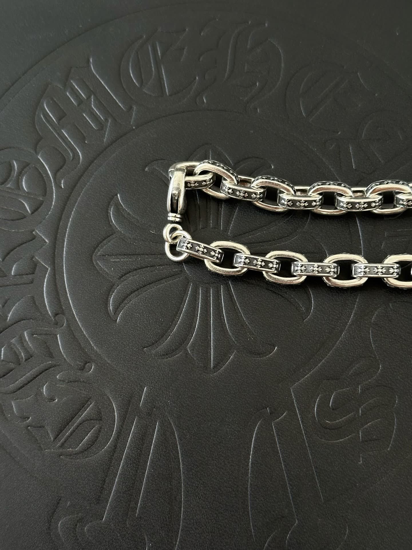 Chrome Hearts Blessed Silver Bracelet with Charms